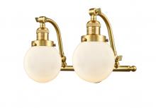 Innovations Lighting 515-2W-SG-G201-6 - Beacon - 2 Light - 16 inch - Satin Gold - Adjustable Bath Vanity Light
