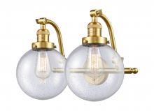 Innovations Lighting 515-2W-SG-G204-8 - Beacon - 2 Light - 18 inch - Satin Gold - Adjustable Bath Vanity Light