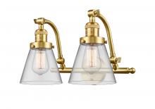 Innovations Lighting 515-2W-SG-G62 - Cone - 2 Light - 18 inch - Satin Gold - Adjustable Bath Vanity Light