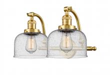 Innovations Lighting 515-2W-SG-G74 - Bell - 2 Light - 18 inch - Satin Gold - Adjustable Bath Vanity Light