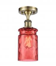 Innovations Lighting 516-1C-AB-G352-RD - Candor 1 Light Semi-Flush Mount