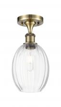 Innovations Lighting 516-1C-AB-G459-6CL - Preston Bulb - 1 Light - 6 inch - Antique Brass - Semi-Flush Mount