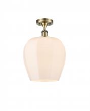 Innovations Lighting 516-1C-AB-G461-12 - Norfolk - 1 Light - 12 inch - Antique Brass - Semi-Flush Mount