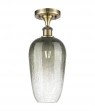 Innovations Lighting 516-1C-AB-G484-7SL - Brookhaven Flute - 1 Light - 7 inch - Antique Brass - Semi-Flush Mount