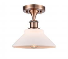 Innovations Lighting 516-1C-AC-G131 - Orwell - 1 Light - 8 inch - Antique Copper - Semi-Flush Mount