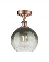Innovations Lighting 516-1C-AC-G483-8SL - Brookhaven Globe - 1 Light - 8 inch - Antique Copper - Semi-Flush Mount