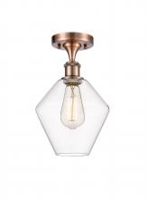 Innovations Lighting 516-1C-AC-G652-8 - Cindyrella - 1 Light - 8 inch - Antique Copper - Semi-Flush Mount