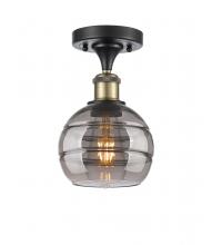 Innovations Lighting 516-1C-BAB-G556-6SM - Rochester - 1 Light - 6 inch - Black Antique Brass - Semi-Flush Mount