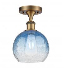 Innovations Lighting 516-1C-BB-G483-8SB - Brookhaven Globe - 1 Light - 8 inch - Brushed Brass - Semi-Flush Mount