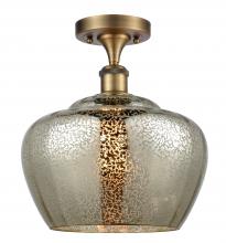 Innovations Lighting 516-1C-BB-G96-L-LED - Fenton - 1 Light - 11 inch - Brushed Brass - Semi-Flush Mount