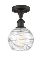 Innovations Lighting 516-1C-OB-G1213-6CL - Athens Deco Swirl - 1 Light - 6 inch - Oil Rubbed Bronze - Semi-Flush Mount