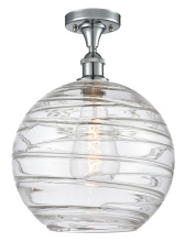Innovations Lighting 516-1C-PC-G1213-12CL - Athens Deco Swirl - 1 Light - 12 inch - Polished Chrome - Semi-Flush Mount