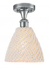 Innovations Lighting 516-1C-PC-NBD-75-NAT - Bristol Natural - 1 Light - 6 inch - Polished Chrome - Semi-Flush Mount