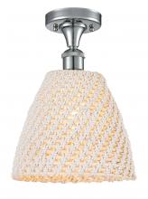 Innovations Lighting 516-1C-PC-NBD-9-NAT - Bristol Natural - 1 Light - 6 inch - Polished Chrome - Semi-Flush Mount