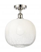 Innovations Lighting 516-1C-PN-G481-10OP - Brookhaven Sphere - 1 Light - 11 inch - Polished Nickel - Semi-Flush Mount