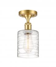 Innovations Lighting 516-1C-SG-G1113 - Cobbleskill - 1 Light - 5 inch - Satin Gold - Semi-Flush Mount