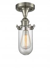 Innovations Lighting 516-1C-SN-CE231-CL - Kingsbury - 1 Light - 4 inch - Brushed Satin Nickel - Semi-Flush Mount