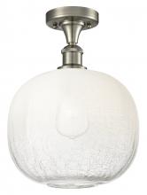 Innovations Lighting 516-1C-SN-G481-10OP - Brookhaven Sphere - 1 Light - 11 inch - Brushed Satin Nickel - Semi-Flush Mount