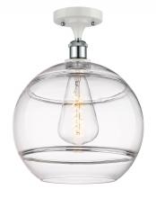 Innovations Lighting 516-1C-WPC-G556-12CL - Rochester - 1 Light - 12 inch - White Polished Chrome - Semi-Flush Mount