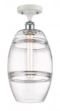 Innovations Lighting 516-1C-WPC-G557-8CL - Vaz - 1 Light - 8 inch - White Polished Chrome - Semi-Flush Mount
