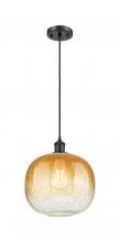 Innovations Lighting 516-1P-BK-G481-10AM - Brookhaven Sphere - 1 Light - 11 inch - Matte Black - Cord hung - Mini Pendant