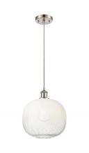 Innovations Lighting 516-1P-SN-G481-10OP - Brookhaven Sphere - 1 Light - 11 inch - Brushed Satin Nickel - Cord hung - Mini Pendant