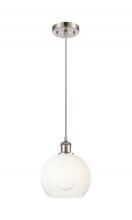 Innovations Lighting 516-1P-SN-G483-8OP - Brookhaven Globe - 1 Light - 8 inch - Brushed Satin Nickel - Cord hung - Mini Pendant