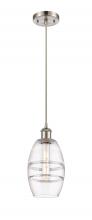 Innovations Lighting 516-1P-SN-G557-6CL - Vaz - 1 Light - 6 inch - Brushed Satin Nickel - Cord hung - Mini Pendant