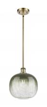 Innovations Lighting 516-1S-AB-G481-10SL - Brookhaven Sphere - 1 Light - 11 inch - Antique Brass - Stem hung - Mini Pendant