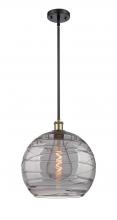 Innovations Lighting 516-1S-BAB-G1213-14SM - Athens Deco Swirl - 1 Light - 14 inch - Black Antique Brass - Pendant
