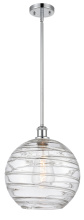 Innovations Lighting 516-1S-PC-G1213-12CL - Athens Deco Swirl - 1 Light - 12 inch - Polished Chrome - Stem hung - Mini Pendant