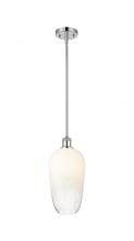 Innovations Lighting 516-1S-PC-G484-7OP - Brookhaven Flute - 1 Light - 7 inch - Polished Chrome - Stem hung - Mini Pendant