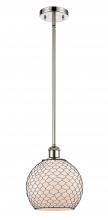 Innovations Lighting 516-1S-PN-G121-8CBK - Farmhouse Chicken Wire - 1 Light - 8 inch - Polished Nickel - Mini Pendant