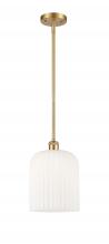 Innovations Lighting 516-1S-SG-G559-8GWH - Bridal Veil - 1 Light - 5 inch - Satin Gold - Mini Pendant