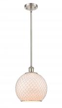 Innovations Lighting 516-1S-SN-G121-10CSN-LED - Farmhouse Chicken Wire - 1 Light - 10 inch - Brushed Satin Nickel - Mini Pendant