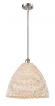 Innovations Lighting 516-1S-SN-NBD-16-NAT - Bristol Natural - 1 Light - 6 inch - Brushed Satin Nickel - Mini Pendant