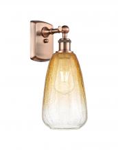 Innovations Lighting 516-1W-AC-G480-6AM - Brookhaven Almond - 1 Light - 6 inch - Antique Copper - Sconce