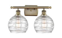 Innovations Lighting 516-2W-AB-G1213-8CL - Athens Deco Swirl - 2 Light - 18 inch - Antique Brass - Bath Vanity Light
