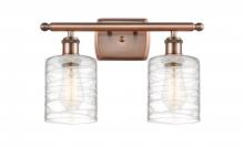 Innovations Lighting 516-2W-AC-G1113 - Cobbleskill - 2 Light - 15 inch - Antique Copper - Bath Vanity Light