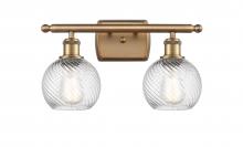 Innovations Lighting 516-2W-BB-G1214-6 - Small Twisted Swirl 2 Light Bath Vanity Light part of the Ballston Collection