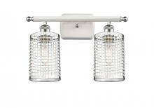 Innovations Lighting 516-2W-WPC-M18-PC - Nestbrook - 2 Light - 15 inch - White Polished Chrome - Bath Vanity Light