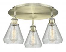 Innovations Lighting 516-3C-AB-G275 - Conesus - 3 Light - 18 inch - Antique Brass - Semi-Flush Mount