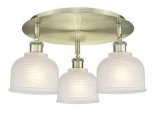 Innovations Lighting 516-3C-AB-G411 - Dayton - 3 Light - 17 inch - Antique Brass - Semi-Flush Mount