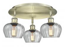 Innovations Lighting 516-3C-AB-G92 - Fenton - 3 Light - 18 inch - Antique Brass - Semi-Flush Mount