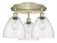 Innovations Lighting 516-3C-AB-GBD-94 - Bristol - 3 Light - 21 inch - Antique Brass - Semi-Flush Mount