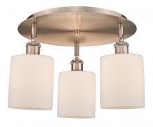 Innovations Lighting 516-3C-AC-G111 - Cobbleskill - 3 Light - 17 inch - Antique Copper - Semi-Flush Mount