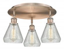 Innovations Lighting 516-3C-AC-G275 - Conesus - 3 Light - 18 inch - Antique Copper - Semi-Flush Mount