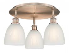 Innovations Lighting 516-3C-AC-G381 - Castile - 3 Light - 18 inch - Antique Copper - Semi-Flush Mount