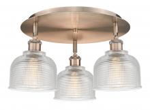 Innovations Lighting 516-3C-AC-G412 - Dayton - 3 Light - 17 inch - Antique Copper - Semi-Flush Mount