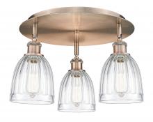 Innovations Lighting 516-3C-AC-G442 - Brookfield - 3 Light - 18 inch - Antique Copper - Semi-Flush Mount